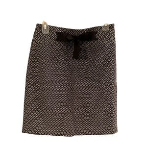 Loft Factory Skirt with Bow Dark Blue with White Dots size 2